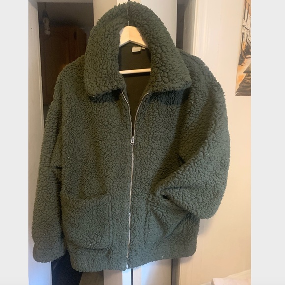 Army Green Teddy Coat / Jacket - Picture 1 of 3